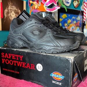 NIB DICKIES Work Non Slip Sneakers all Black size 8.5 Men’s.
